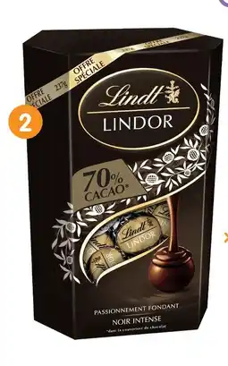 b&m Lindt lindor chocolat noir 70% offre