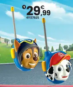 JouéClub Paw patrol walkie-talkies offre