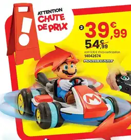 JouéClub Mario kart mario auto de course rc antigravite offre
