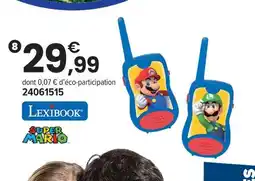 JouéClub Lexibook talkies-walkies super mario offre