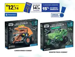 JouéClub Clementoni mon atelier de mécanique camion minier offre