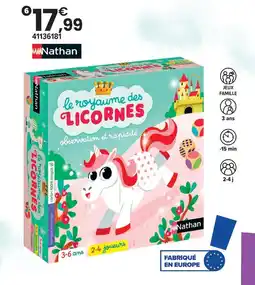 JouéClub Nathan le royaume des licornes offre