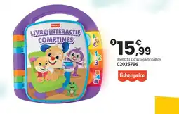 JouéClub Fisher-price livre interactif comptines offre