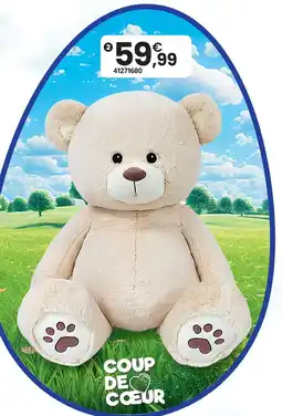 JouéClub Peluche ours beige 100 cm offre