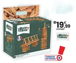 JouéClub L'atelier du bois baril 100 buchettes offre