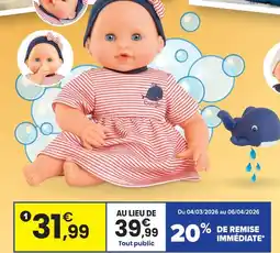 JouéClub Corolle bébé bain calypso!- baleine offre