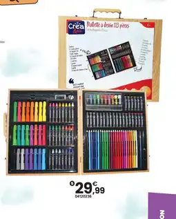 JouéClub Crea & cie mallette à dessin 113 pièces offre