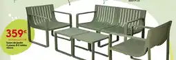 Maxi Bazar Salon de jardin 4 places & 2 tables résine offre