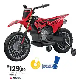 JouéClub Injusa moto électrique r2r racing offre