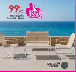 Maxi Bazar Salon de jardin essentiel 4 places offre