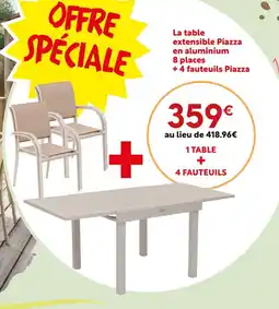 Maxi Bazar 1 table 4 fauteuils offre