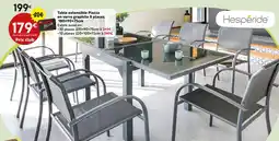 Maxi Bazar Hesperide table extensible piazza en verre graphite 8 places offre