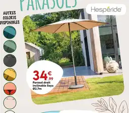 Maxi Bazar Hesperide parasol droit inclinable soya offre