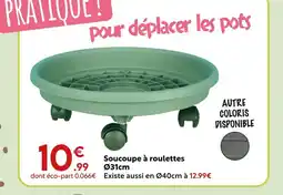 Maxi Bazar Soucoupe à roulettes ø31cm offre