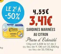 Naturalia Phare d'eckmuhl sardines marinées au citron offre