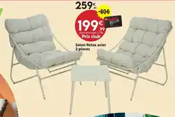 Maxi Bazar Salon relax acier 2 places offre