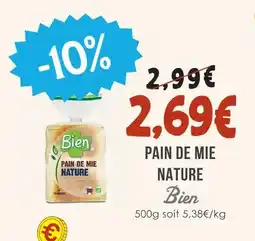 Naturalia Bien pain de mie nature offre