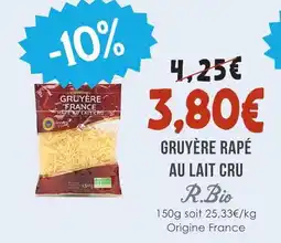 Naturalia R.bio gruyère râpé au lait cru offre