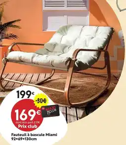Maxi Bazar Fauteuil à bascule miami 92×69×130cm offre