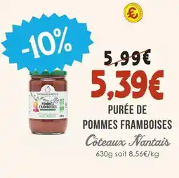 Naturalia Coteaux nantais purée de pommes framboises offre