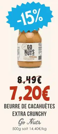 Naturalia Go nuts beurre de cacahuètes extra crunchy offre