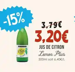 Naturalia Lemon plus jus de citron offre