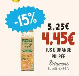Naturalia Vitamont jus d'orange pulpée offre