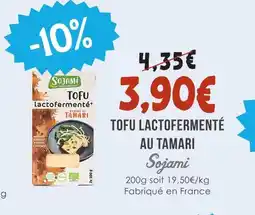 Naturalia Sojami tofu lactofermenté au tamari offre