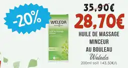 Naturalia Weleda huile de massage minceur au bouleau offre
