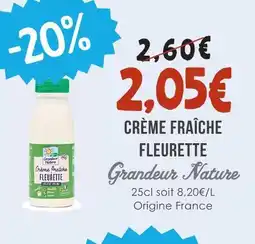 Naturalia Grandeur nature crème fraîche fleurette offre