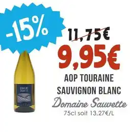 Naturalia Domaine sauvette aop touraine sauvignon blanc offre