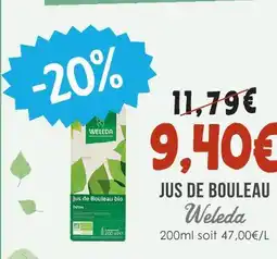 Naturalia Weleda jus de bouleau offre