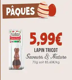 Naturalia Saveurs & nature lapin tricot offre