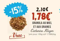 Naturalia Catherine kluger granola au miel et aux graines offre