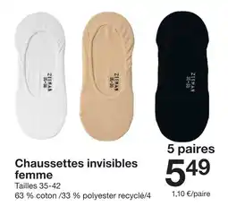 Zeeman Zeeman chaussettes invisibles femme offre