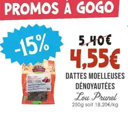 Naturalia Lou prunel dattes moelleuses dénoyautées offre