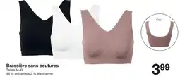 Zeeman Brassière sans couture noire offre