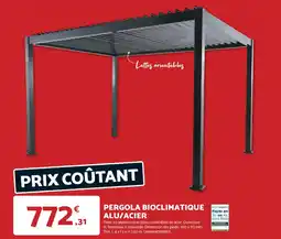 Bricomarché Pergola bioclimatique alu acier offre