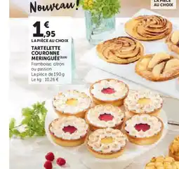 Super U Tartelette couronne meringuée offre