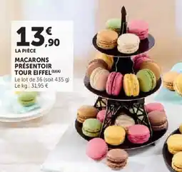 Super U Macarons présentoir tour eiffel offre