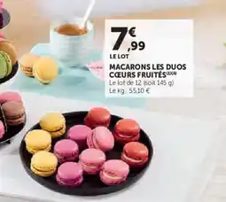 Super U Macarons les duos cœurs fruités offre