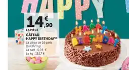 Super U Gâteau happy birthday offre