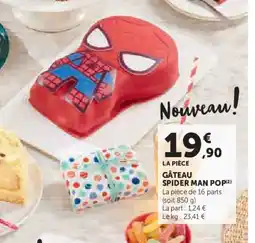Super U Gâteau spider man pop offre