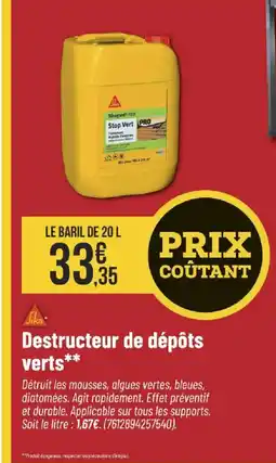 Bricorama Destructeur de dépôts verts offre