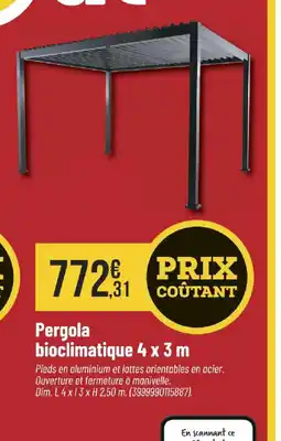 Bricorama Pergola bioclimatique 4 x 3m offre