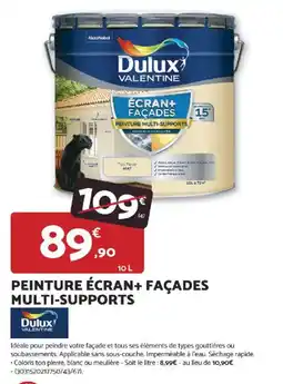 Bricomarché Peinture écran+ façades multi-supports dulux valentine offre
