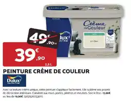 Bricomarché Peinture crème de couleur dulux valentine offre