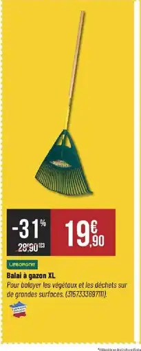 Bricorama LEBORGNE Balai à gazon XL offre