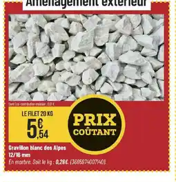 Bricorama Gravillon blanc des Alpes offre