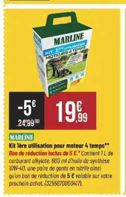 Bricorama MARLINE Kit 1ère utilisation pour moteur 4 temps offre